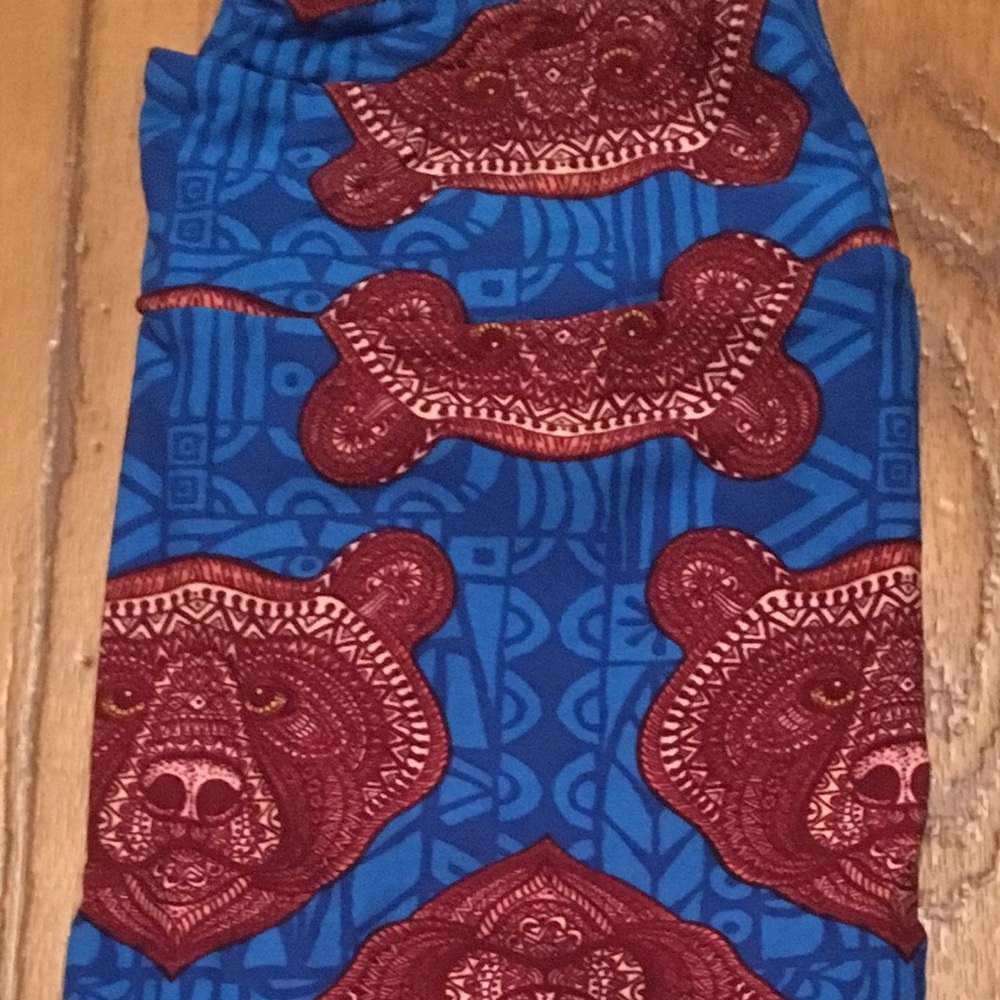 BNWT LuLaRoe OS Mosaic Bears Leggings